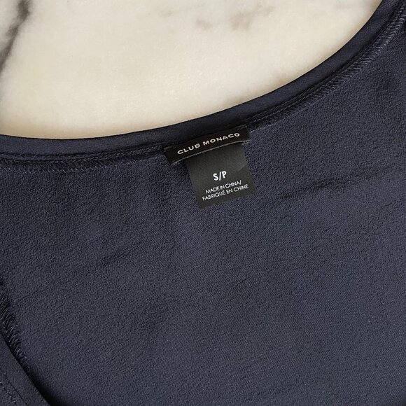 Club Monaco Silk Navy Tank - Picture 7 of 14